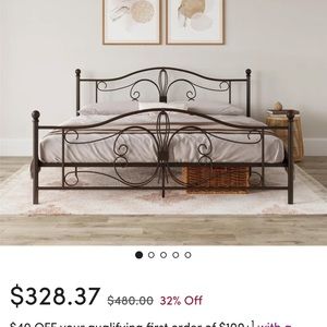 King size platform bed
